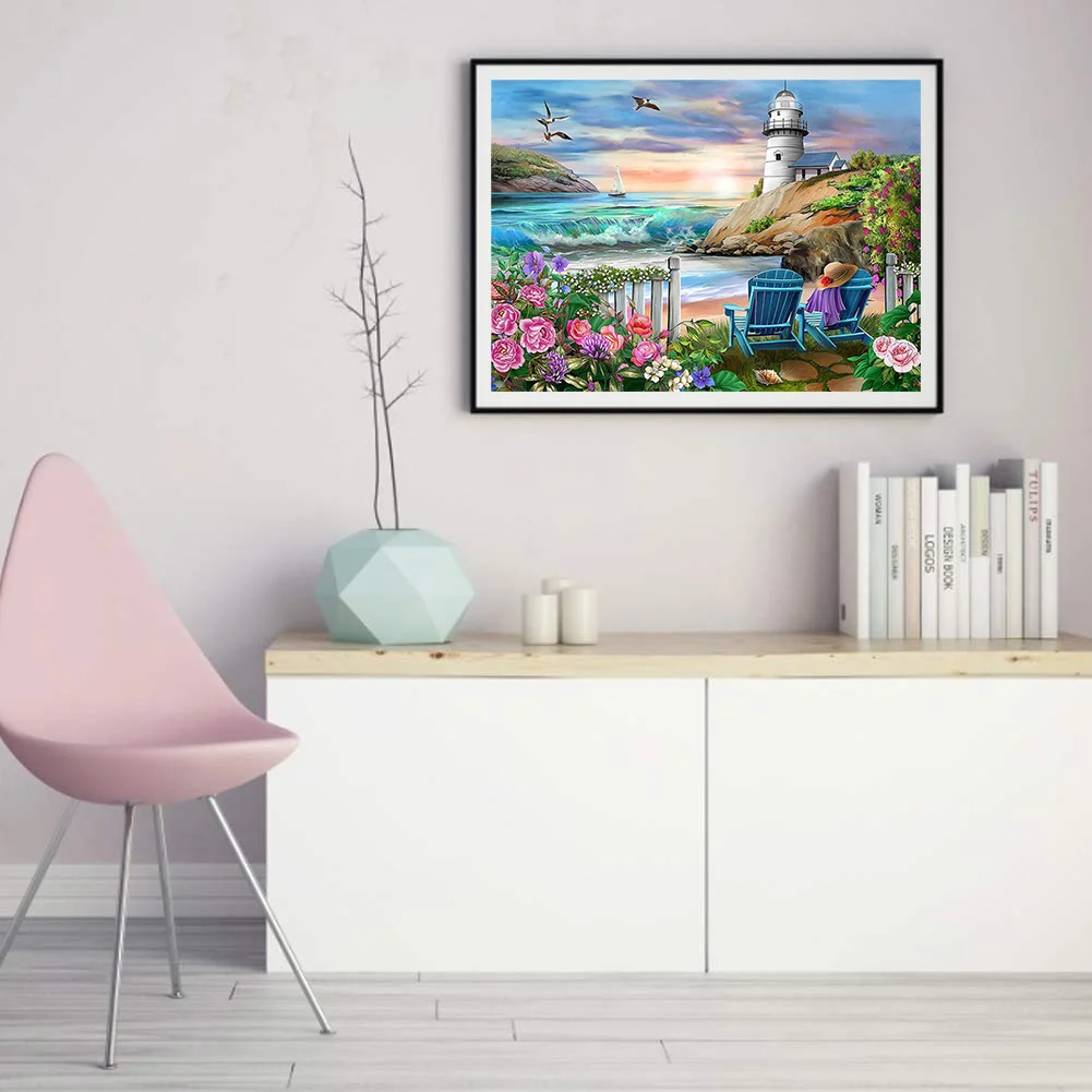 Diamond Painting - Full Round Drill - Seaside Scenery(40*30cm)