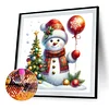 (40*40cm)Christmas Snowman Balloon - Full Round Drill Diamond Painting