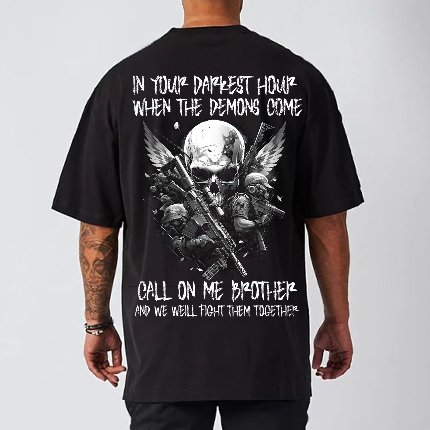 In Your Darkest Hour When The Demons Come Men's Short Sleeve T-shirt