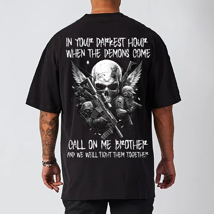 In Your Darkest Hour When The Demons Come Men's Short Sleeve T-shirt-Cosfine