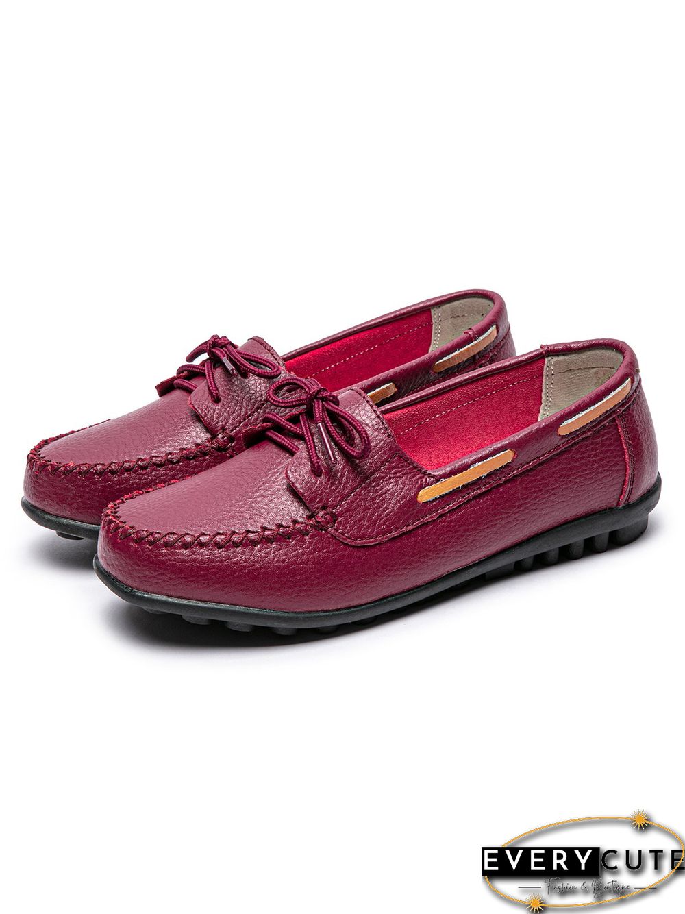 Retro Casual Simple Lace-up Flat Shoes