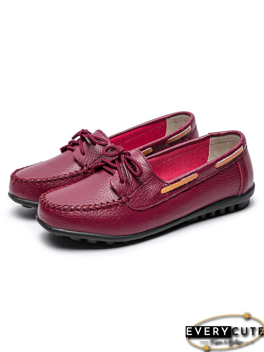 Retro Casual Simple Lace-up Flat Shoes