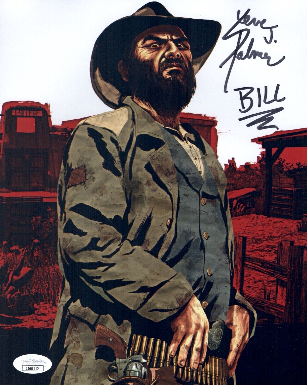 STEVE J PALMER Signed BILL 8x10 Photo Poster painting Red Dead Redemption Autograph JSA COA Cert