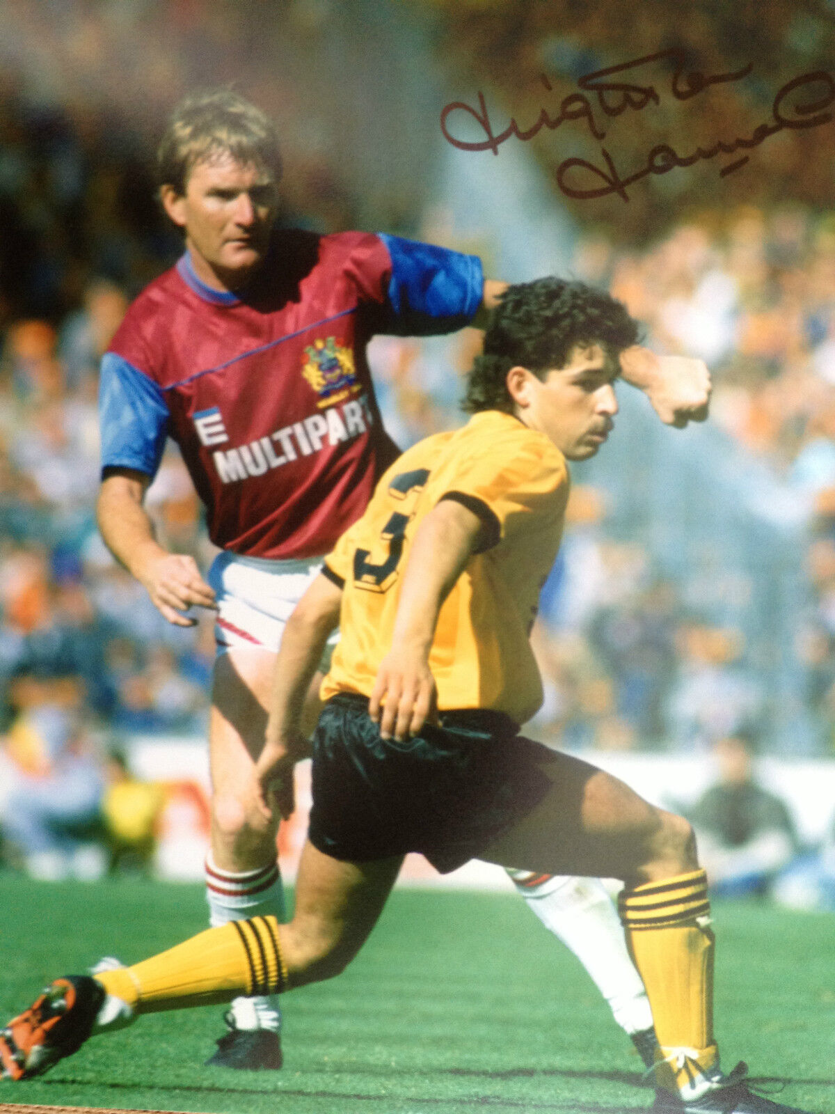 LEIGHTON JAMES - FORMER BURNLEY FOOTBALLER - SUPERB SIGNED COLOUR Photo Poster paintingGRAPH