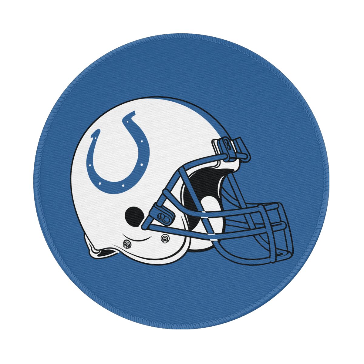 Indianapolis Colts Helmet Waterproof Round Mouse Pad for Wireless Mouse