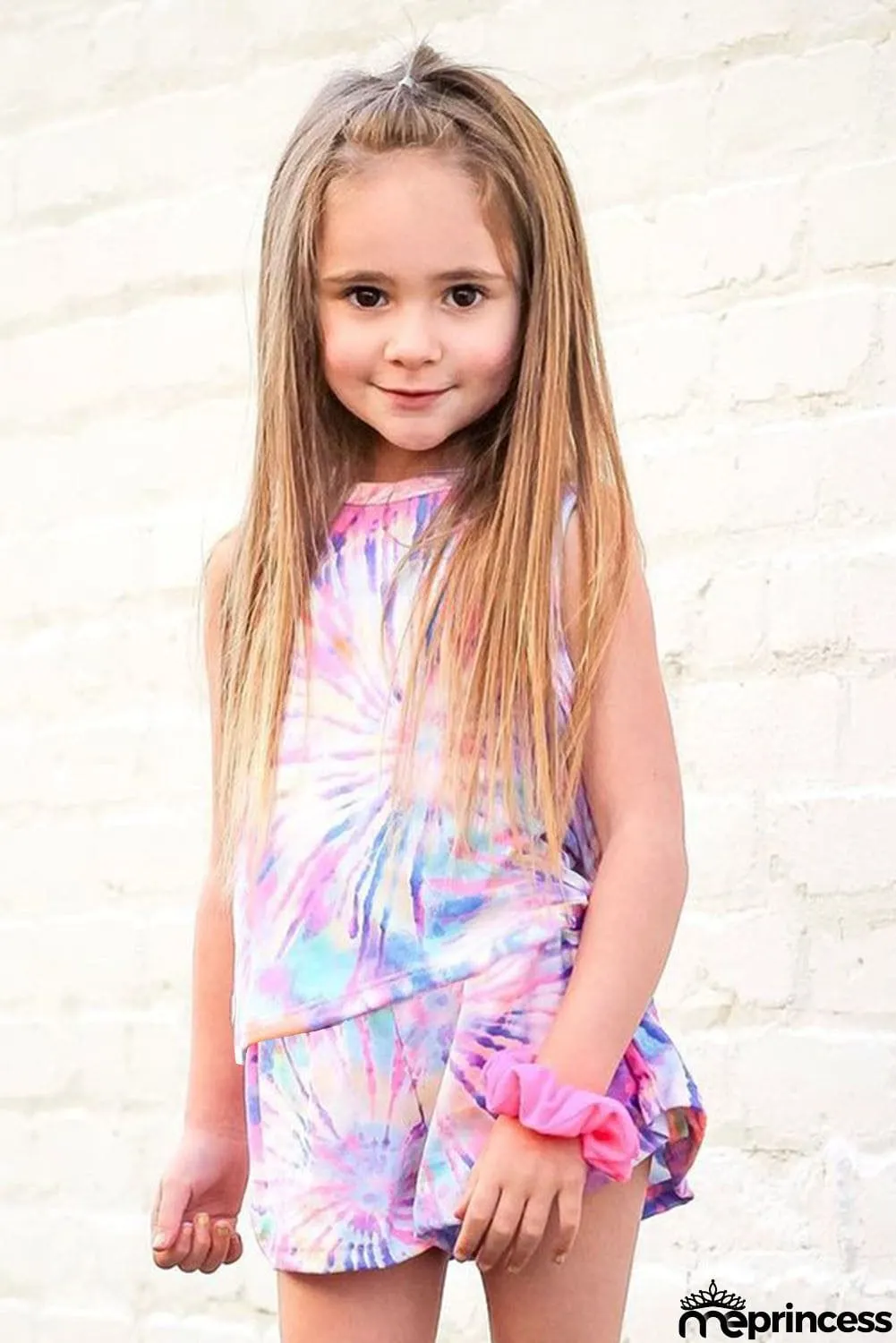 Tie dye Vest and Shorts Kid's Lounge Set