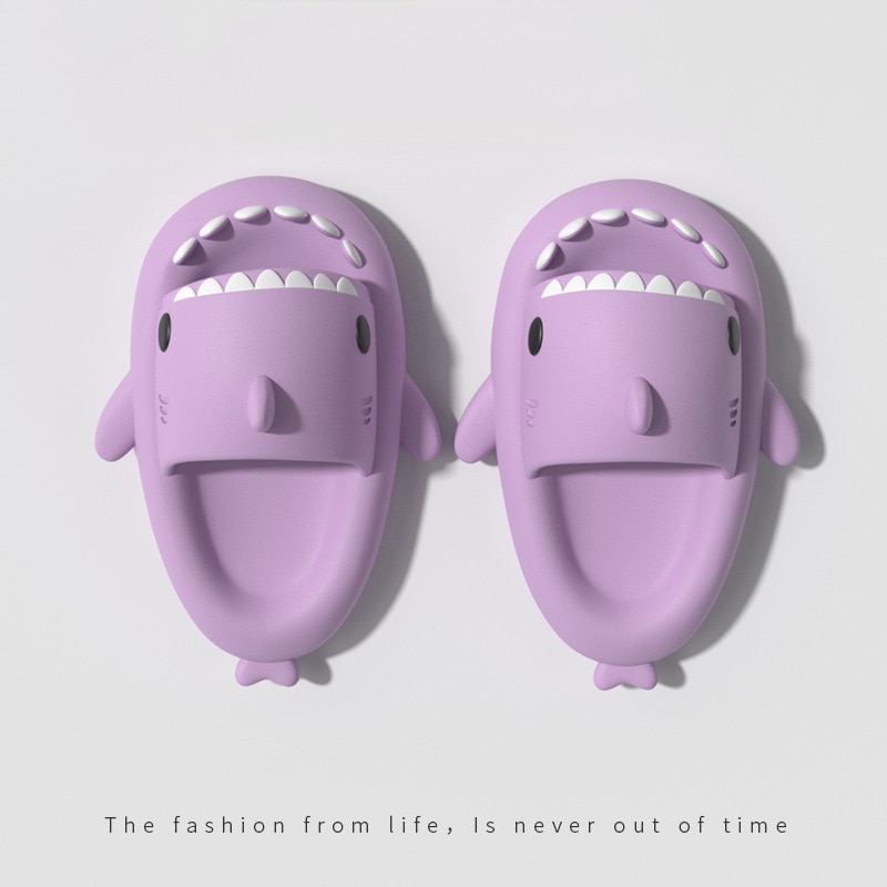 Summer Shark Slippers Women Shark Slides Men Bathroom Flip Flops Adult Home Anti-skid Flat Shoes Couple Children's Funny Sandals