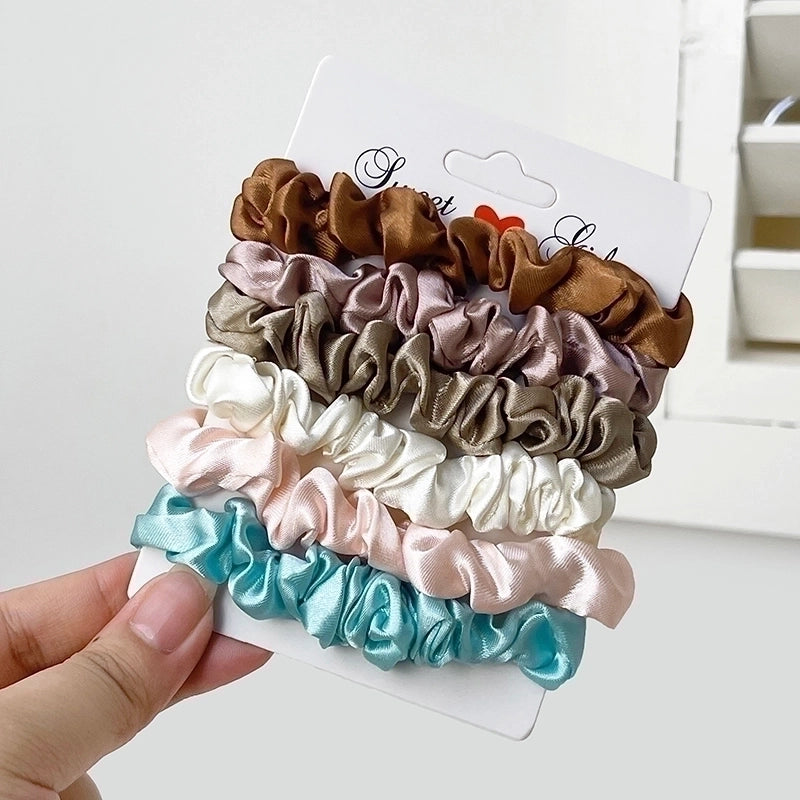 Women’s Basic Solid Color Satin Hair Tie