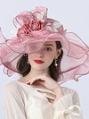 Women's Floral Bucket Hat Largr Brim Flower Decoration UV Protection Sun Hat
