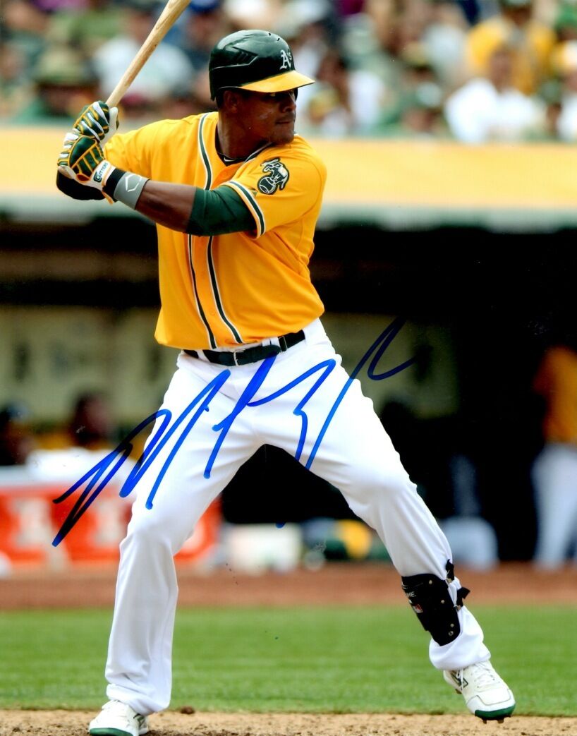 Autographed MICHAEL TAYLOR Oakland A's 8x10 Photo Poster painting w/ COA