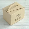 100 Pack | Personalized Natural Tote Wedding Favor Party Gift Boxes