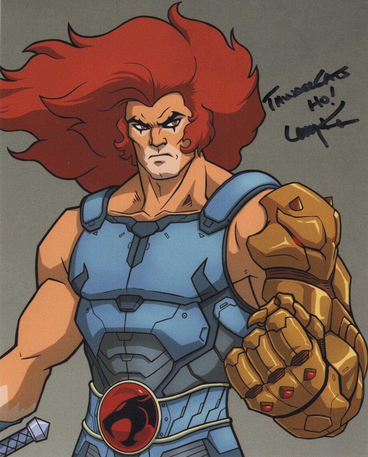 LARRY KENNEY SIGNED AUTOGRAPH THUNDERCATS LION-O 8X10 Photo Poster painting #3