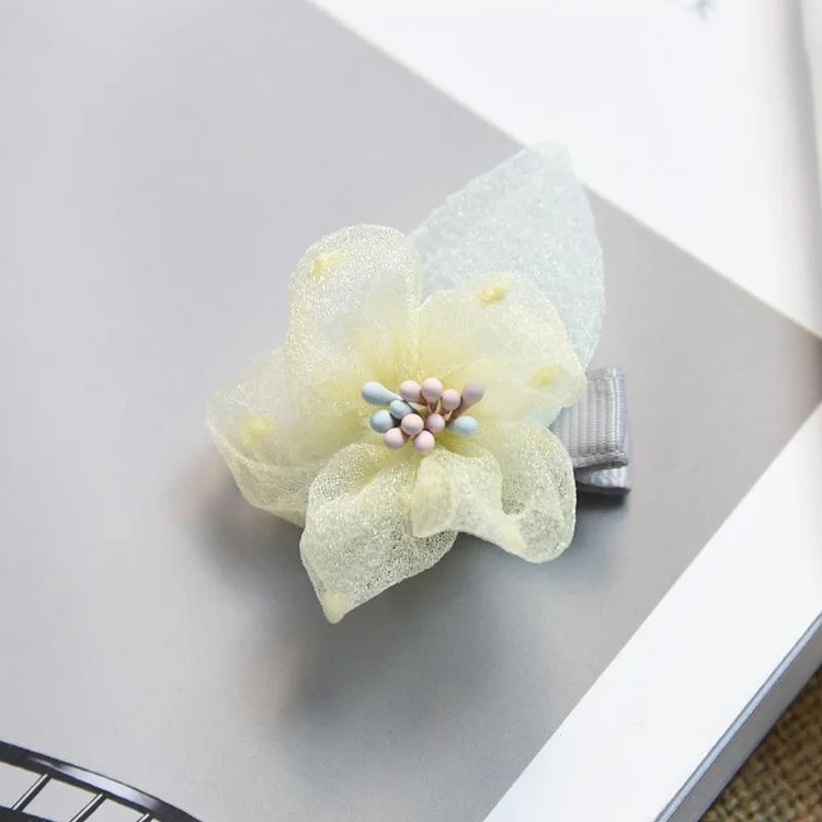 Mesh Handmade Flower Hairpin