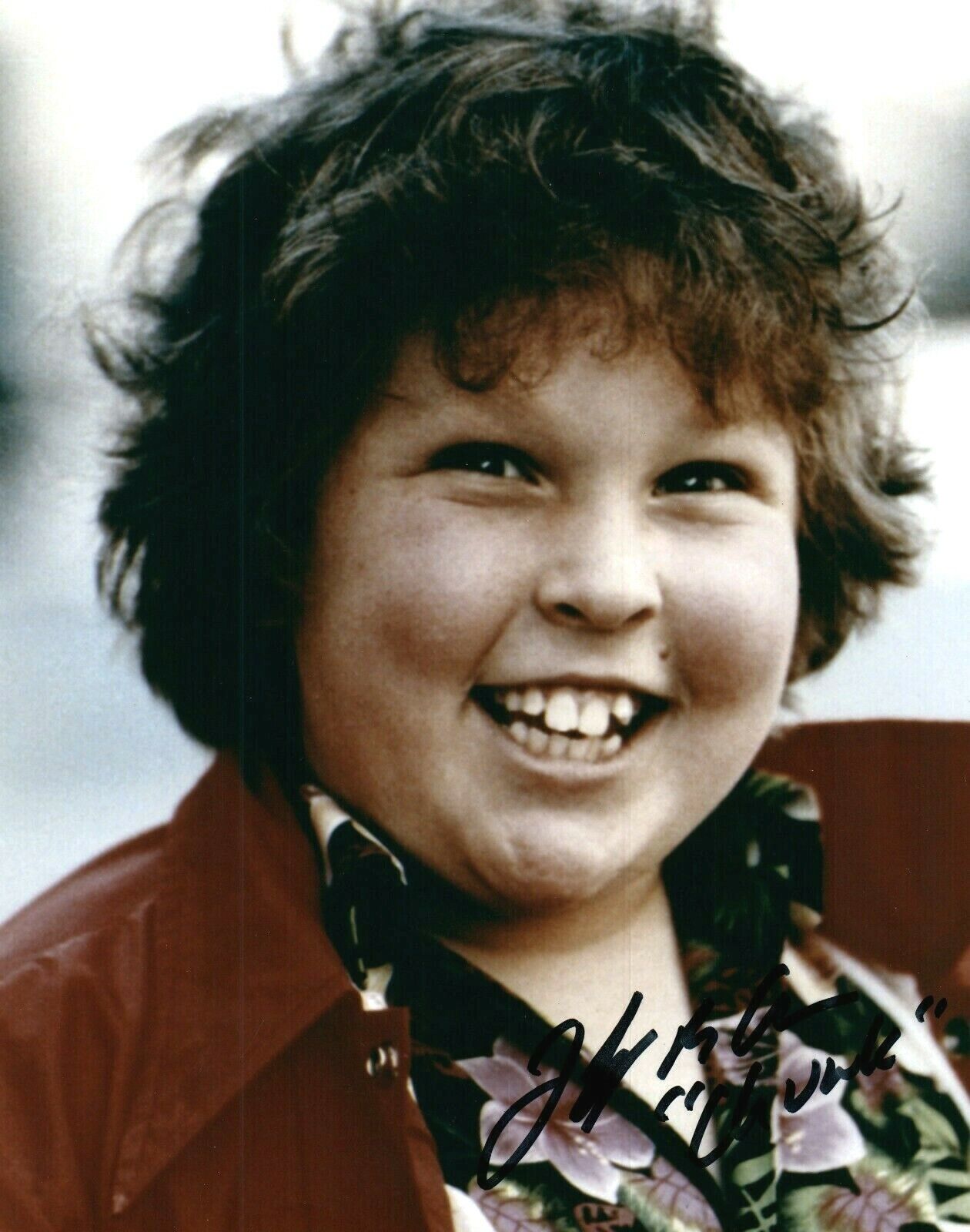 Jeff Cohen The Goonies Chunk Hand Signed 8x10 Photo Poster painting Autographed COA