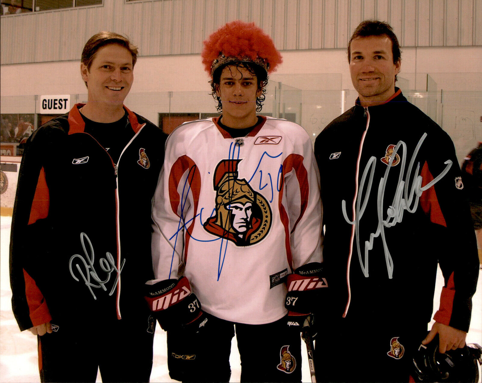 Andre Petersson Luke Richardson Randy Lee SIGNED 8x10 Photo Poster painting OTTAWA SENATORS