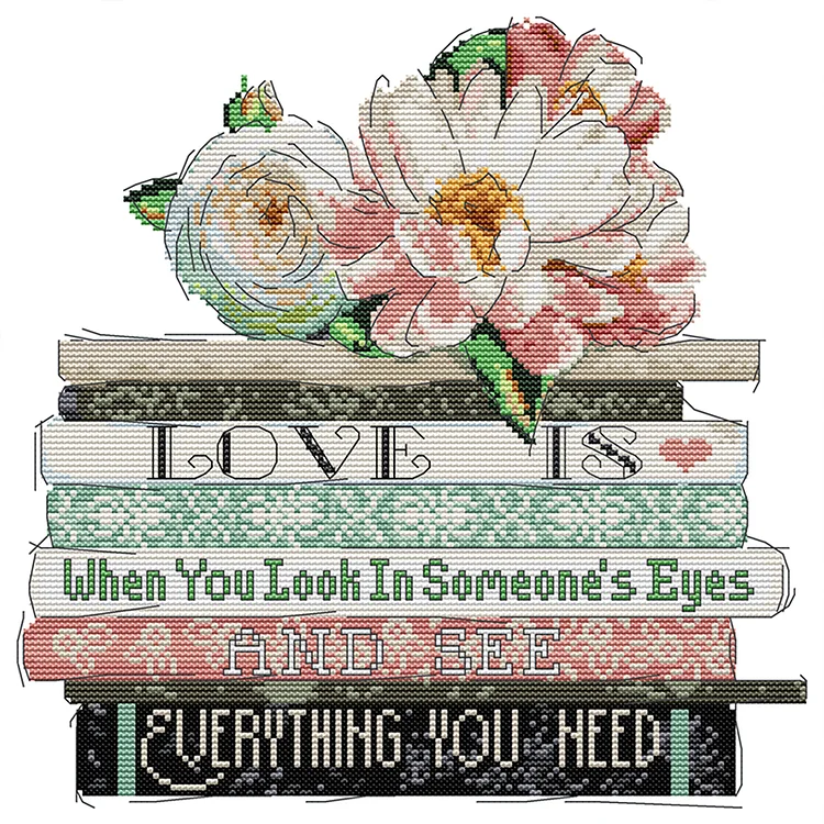 Joy Sunday』Love - 14CT Stamped Eco-Friendly Cotton Thread Cross