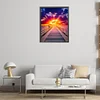 (40*50cm)DIY Round Partial AB Drill Diamond Painting - Sunset Boulevard