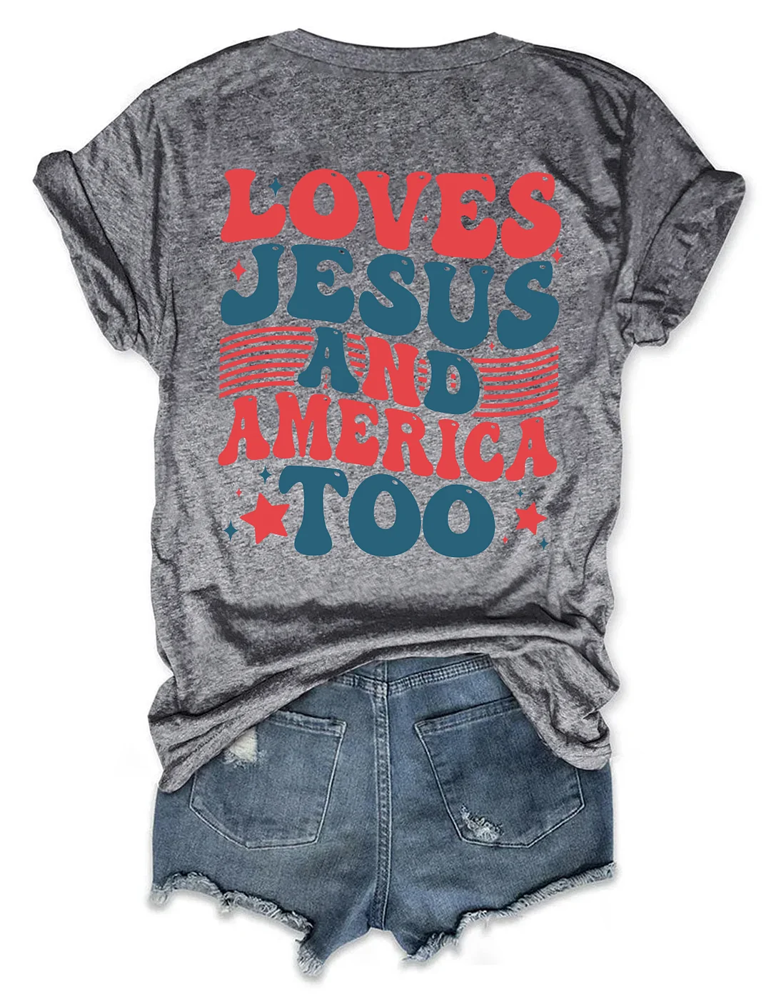 Loves Jesus And America Too T-shirt