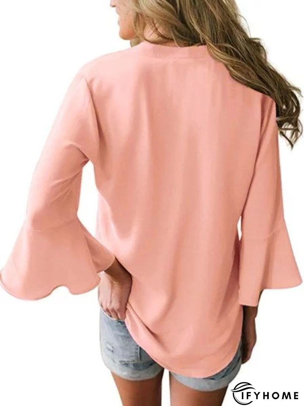 Women 3/4 Sleeve Summer Casual V-neck Tunic Top | IFYHOME