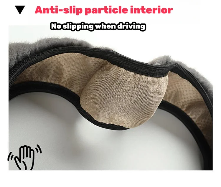 🔥Hot Selling🔥Fashionable plush elastic steering wheel cover