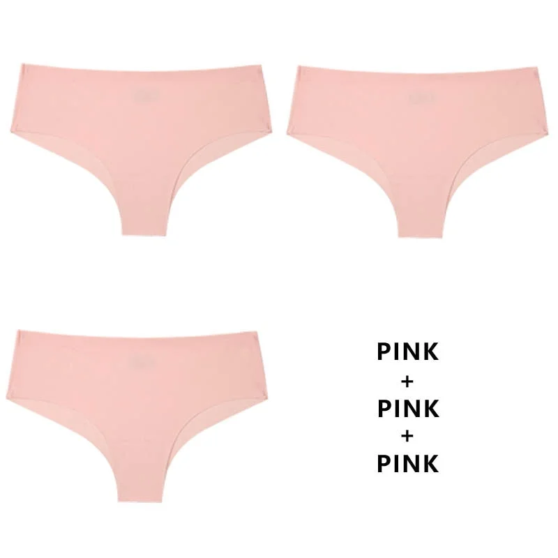 CINOON 3Pcs/Lot Seamless Panty Set Underwear Female Comfort Intimates Fashion Low-Rise Briefs Panties Women Sexy Lingerie