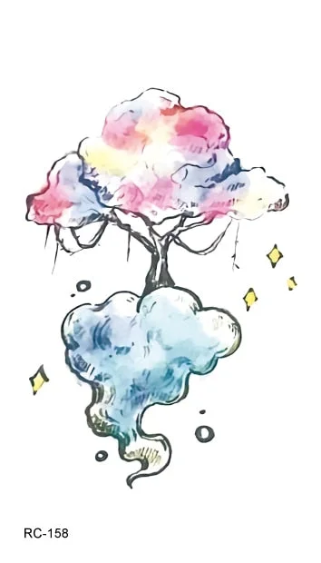 52 Kinds Watercolor Flora Lavender Waterproof Fake Tattoos Temporary Women Arm Chest Ankle Stickers Floral Body Art Tatto Flower