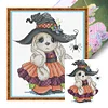 Halloween Bunny-14CT Stamped Cross Stitch 20*22cm/7.87*8.66in