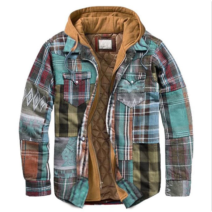 Flannel Hooded Jacket