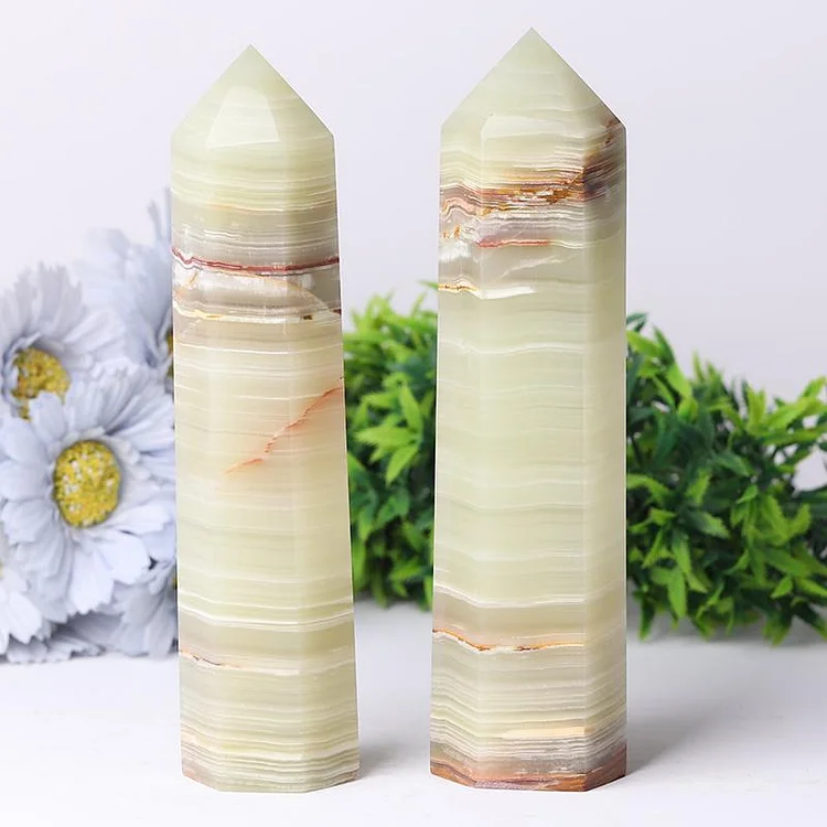 7.5'' Middle Size Afhan Jade Towers Serpentine Towers Points Bulk  for Healing