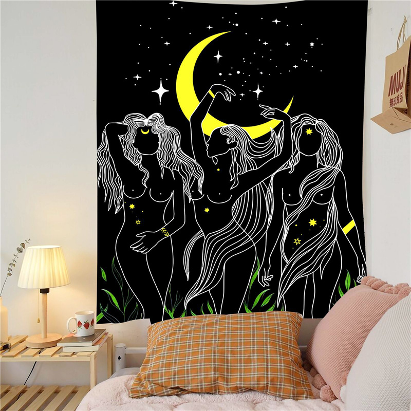 

Moon Naked Girl - Printed Tapestry, 145*130cm, 501 Original