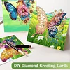 (US Local)6PCS DIY Butterfly Designs Diamond Art Greeting Cards Diamond Art Handmade Cards