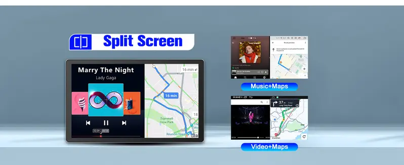Product Introduction of Car Stereo for Chevy Silverado GMC Sierra 2014-2018 touch screen has Android Auto Wireless Carplay. Bluetooth WIFI supports GPS Navigation 23