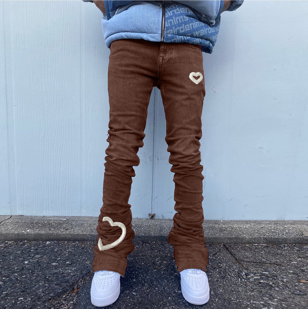 Retro Brown Street Pants Jeans
