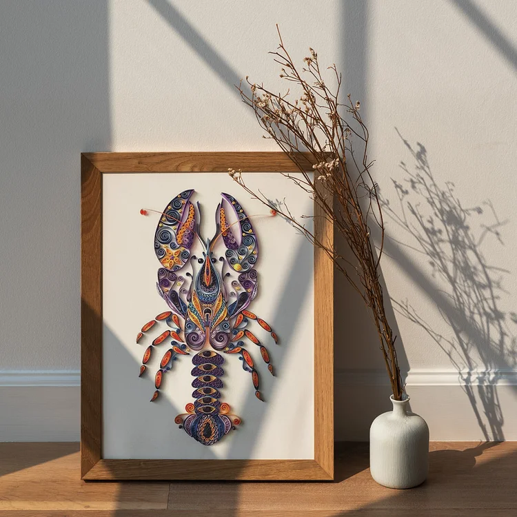 Paper Filigree painting Kit- Lobsters