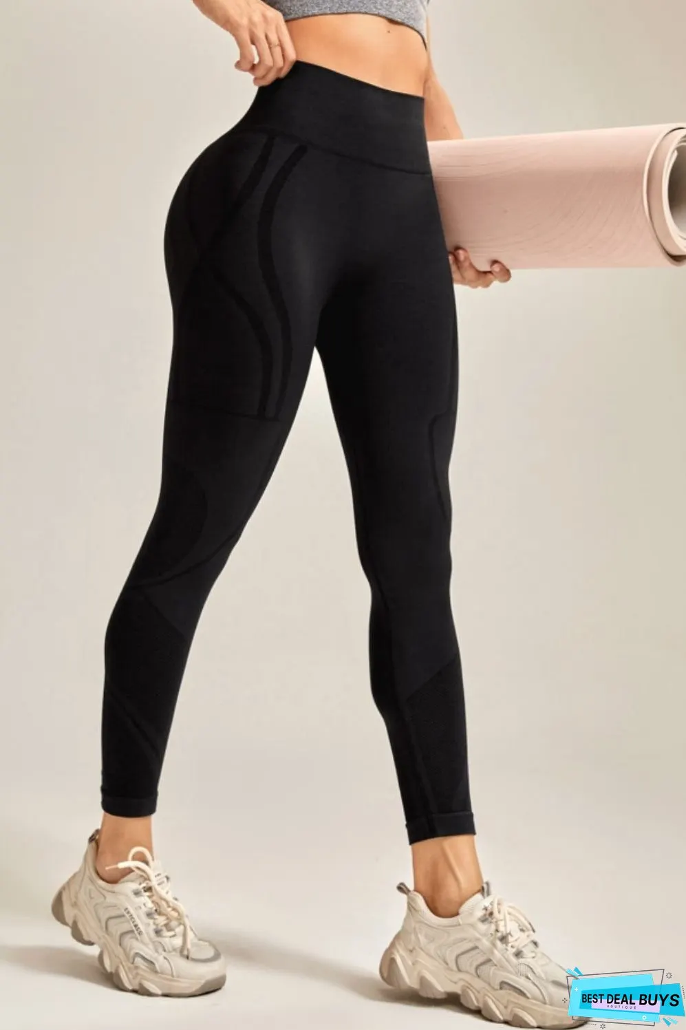 Wide Waistband Long Active Pants