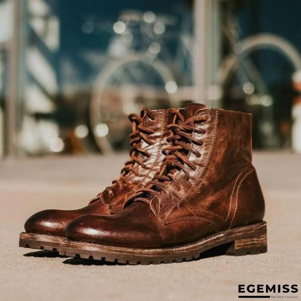 Men's Retro Leather Martin Shoes | EGEMISS