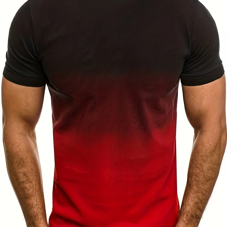 CAMEL COUPONS Men's Ombre T-shirt - Stylish And Breathable Summer Tee For Men