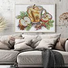 Apple Afternoon Tea-14CT Stamped Cross Stitch 26*19cm/10.24*7.48in