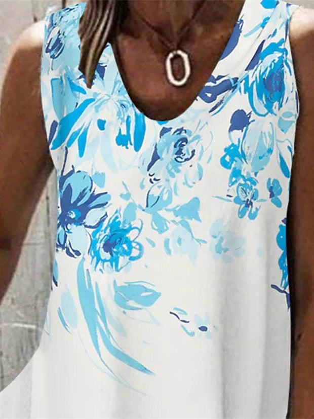 Women Half Sleeve V-neck Solid Color Dress