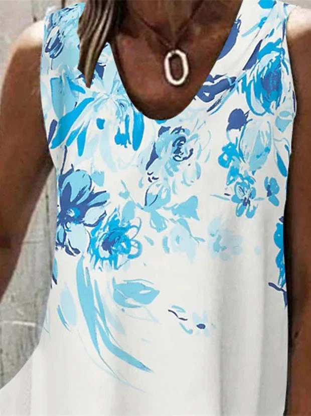 Women Half Sleeve V-neck Solid Color Dress