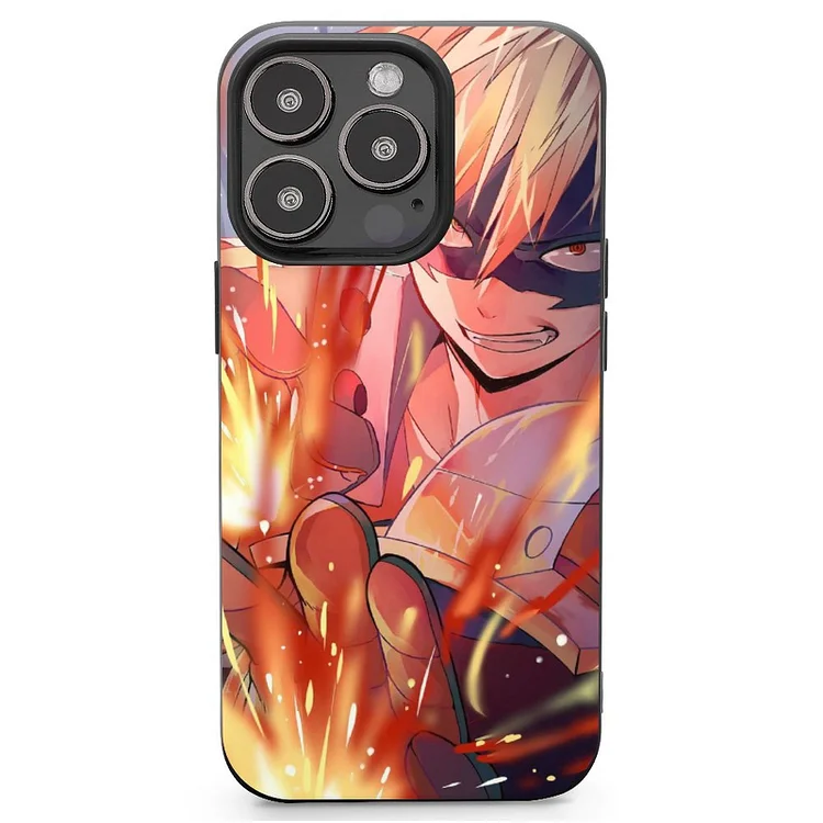 Blonde Katsuki Bakugou My Hero Academia Orange Eyes Anime My Hero Academia Phone Case Mobile Phone Shell IPhone 13 and iPhone14 Pro Max and IPhone 15 Plus Case - Heather Prints Shirts