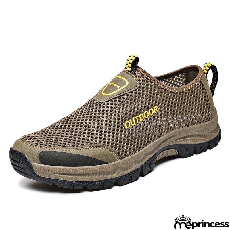 Men's Lightweight Large Size Anti Slip Climbing Hiking Mesh Sneaker