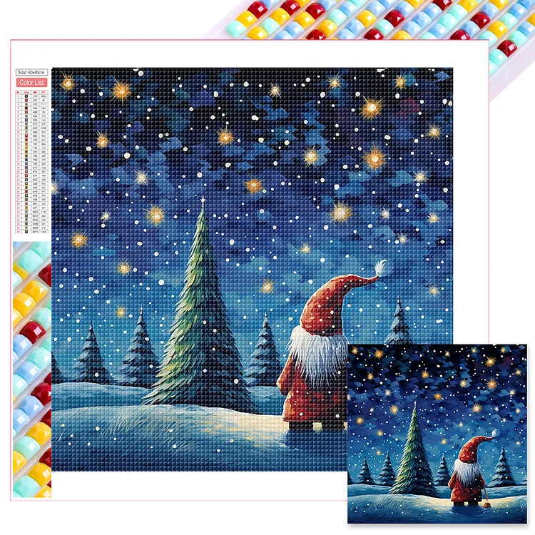 Christmas Gnome - Full Round - Diamond Painting(30*40cm)