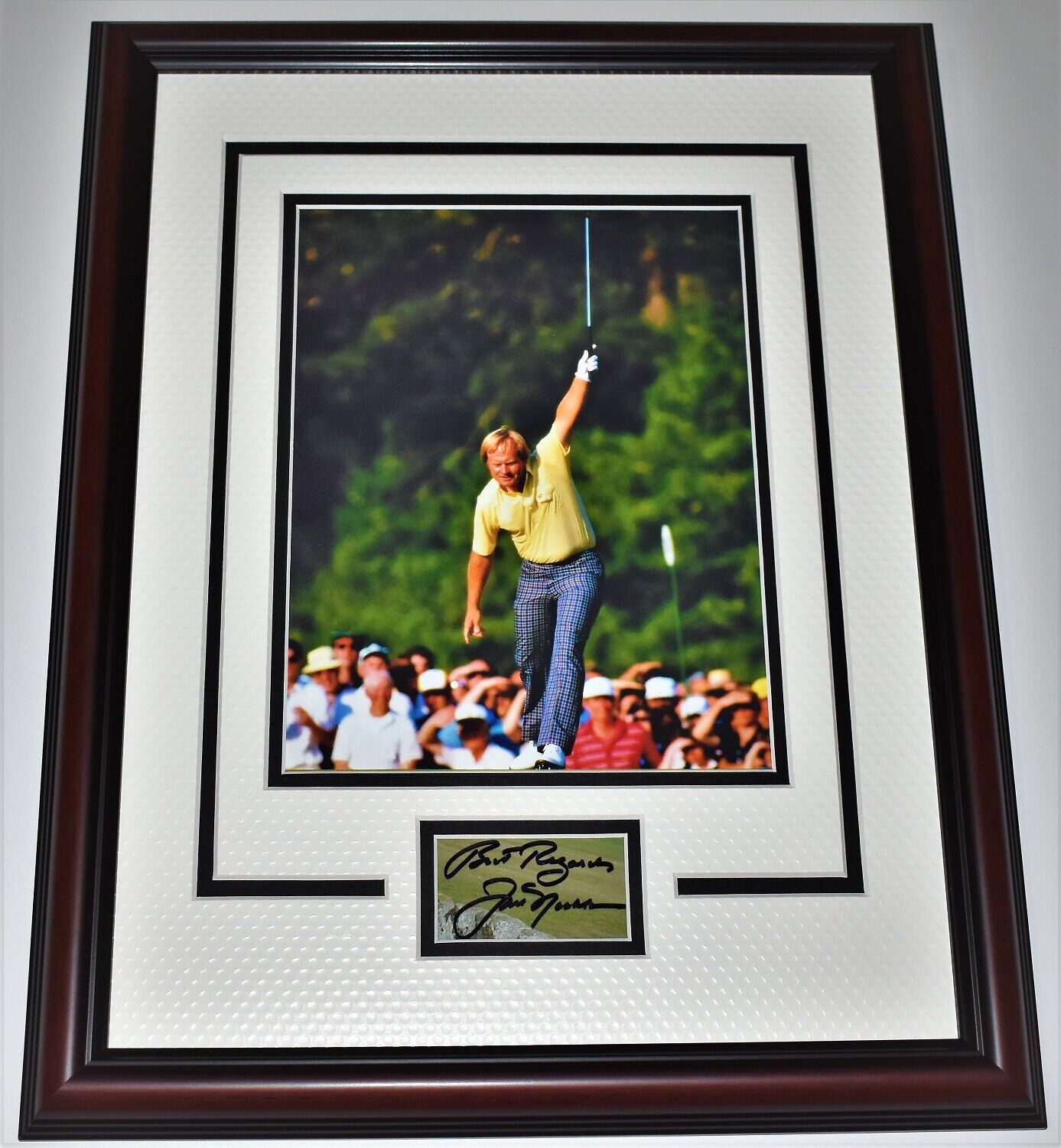 Jack Nicklaus Signed Autographed Cut with Masters Photo Poster painting MAHOGANY Frame + JSA COA