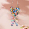 Acrylic Double Sided Flower Heart Crystal Wind Chimes Pendant Kit for Wall Decor