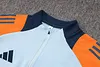 Joyfball 2024/2025 Kids Size Real Madrid Half-Pull Training Suit baby blue Football Shirt 1:1 Thai Quality