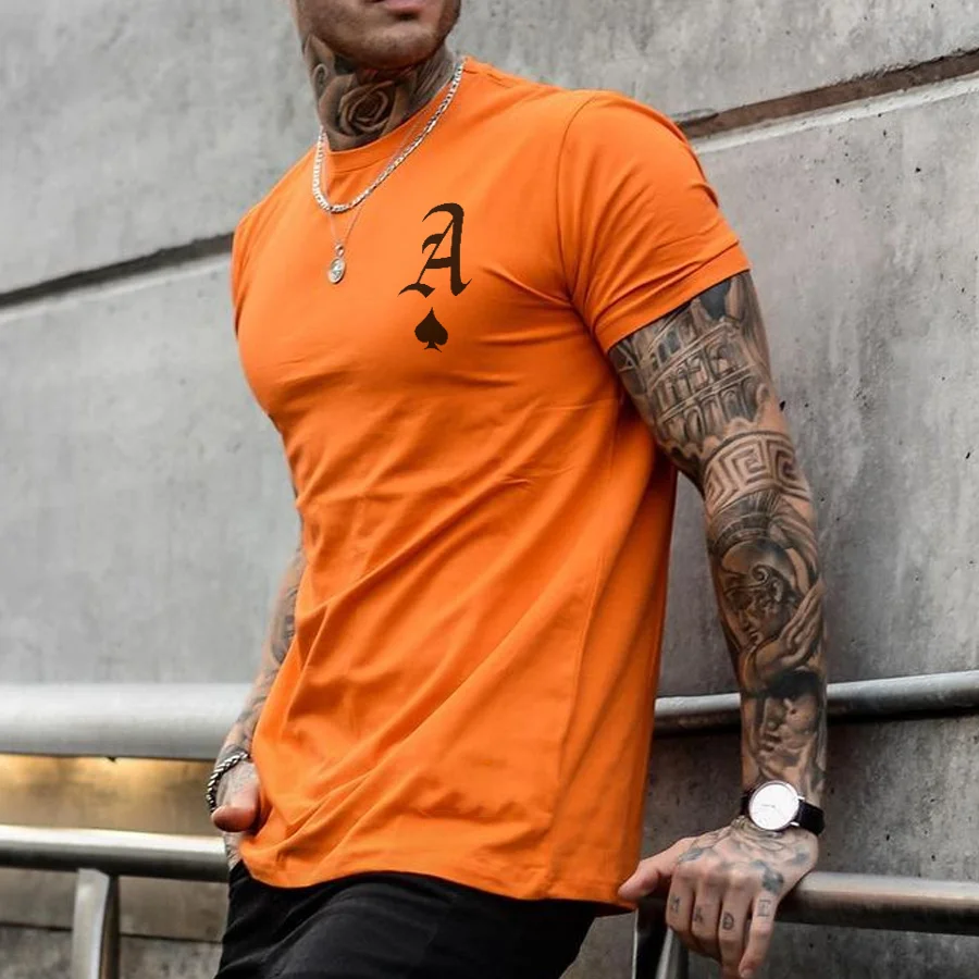 Street style poker print short sleeve T-shirt / [viawink] /