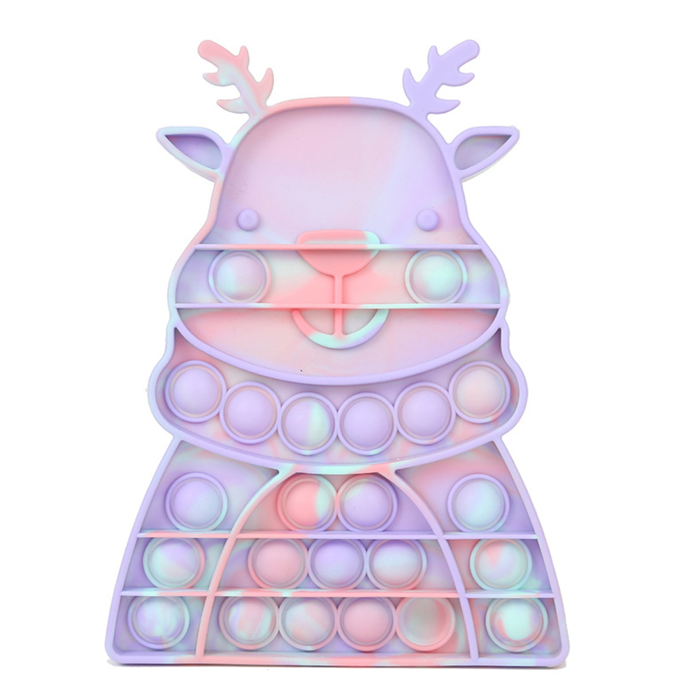 

Macaron Deer Shaped Push Bubble Sensory Autism Decompression Children Toy, 501 Original