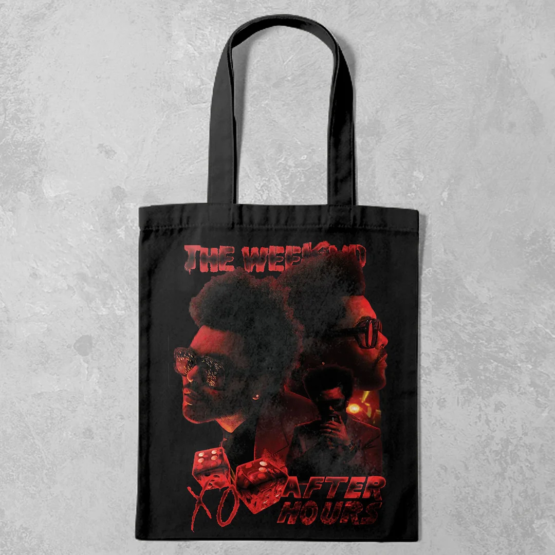 Fashion And Simple The Weeknd Printed Canvas Bag