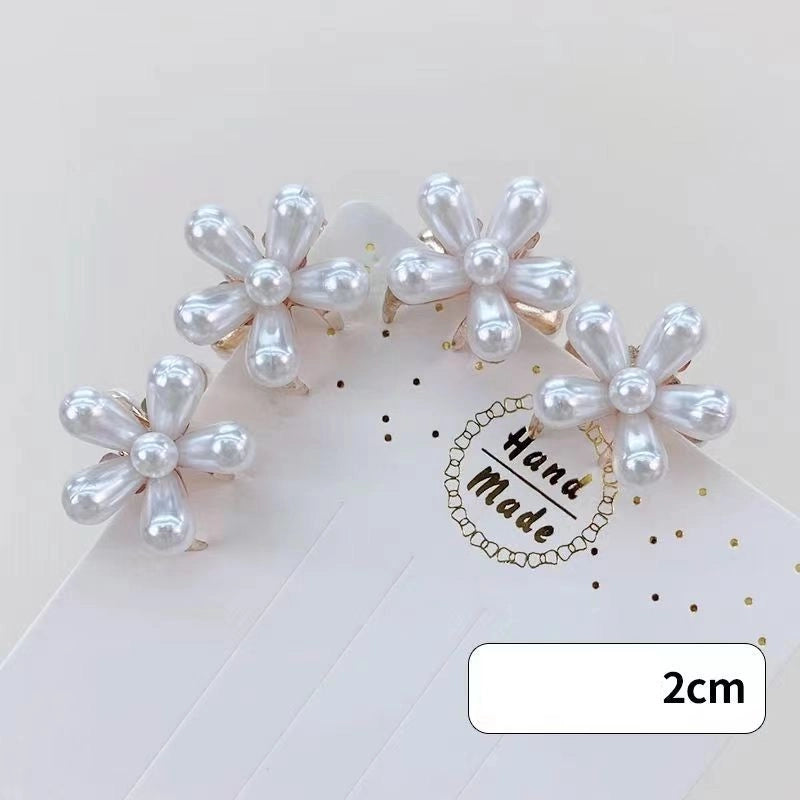 Women’s Sweet Flower Alloy Inlay Artificial Pearls Hair Claws